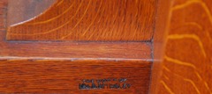 Branded L.& J.G. Stickley signature, 1912 to 1918.  "The Work of L.& J.G. Stickley". 
